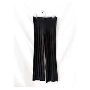 NWT H&M Ribbed Black Pull on Pants Medium